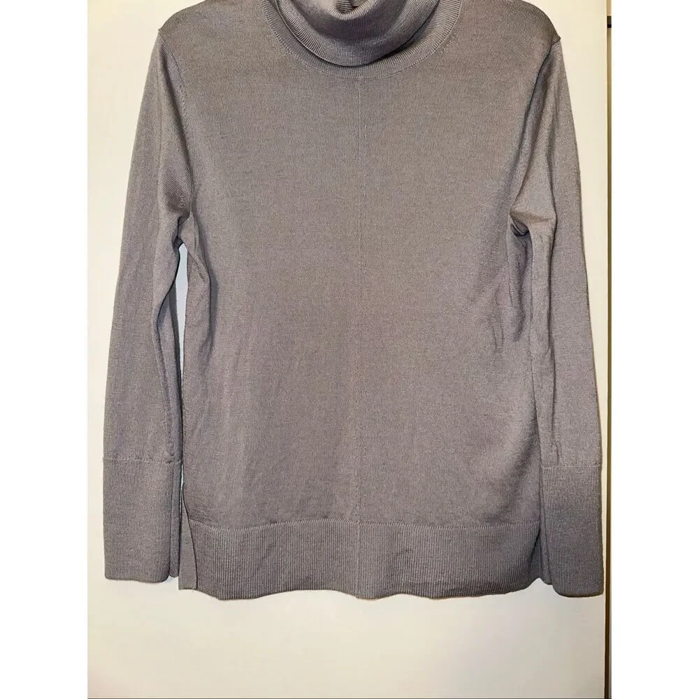 Banana Republic Small Merino Wool Turtleneck Long Sleeve Sweater Dusty Purple